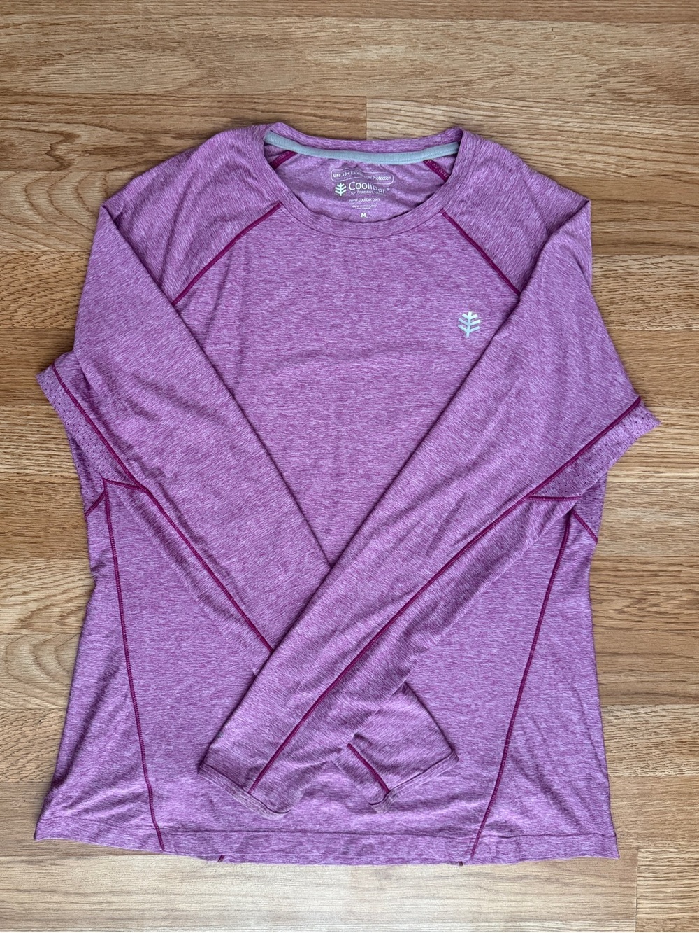 Coolibar Heather Raspberry Long Sleeve Sun Protection Tee